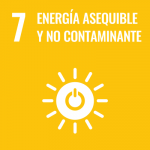 Logo del Objetivo de Desarrollo Sostenible número 7: Asegurar el acceso a energías asequibles, fiables, sostenibles y modernas para todos.