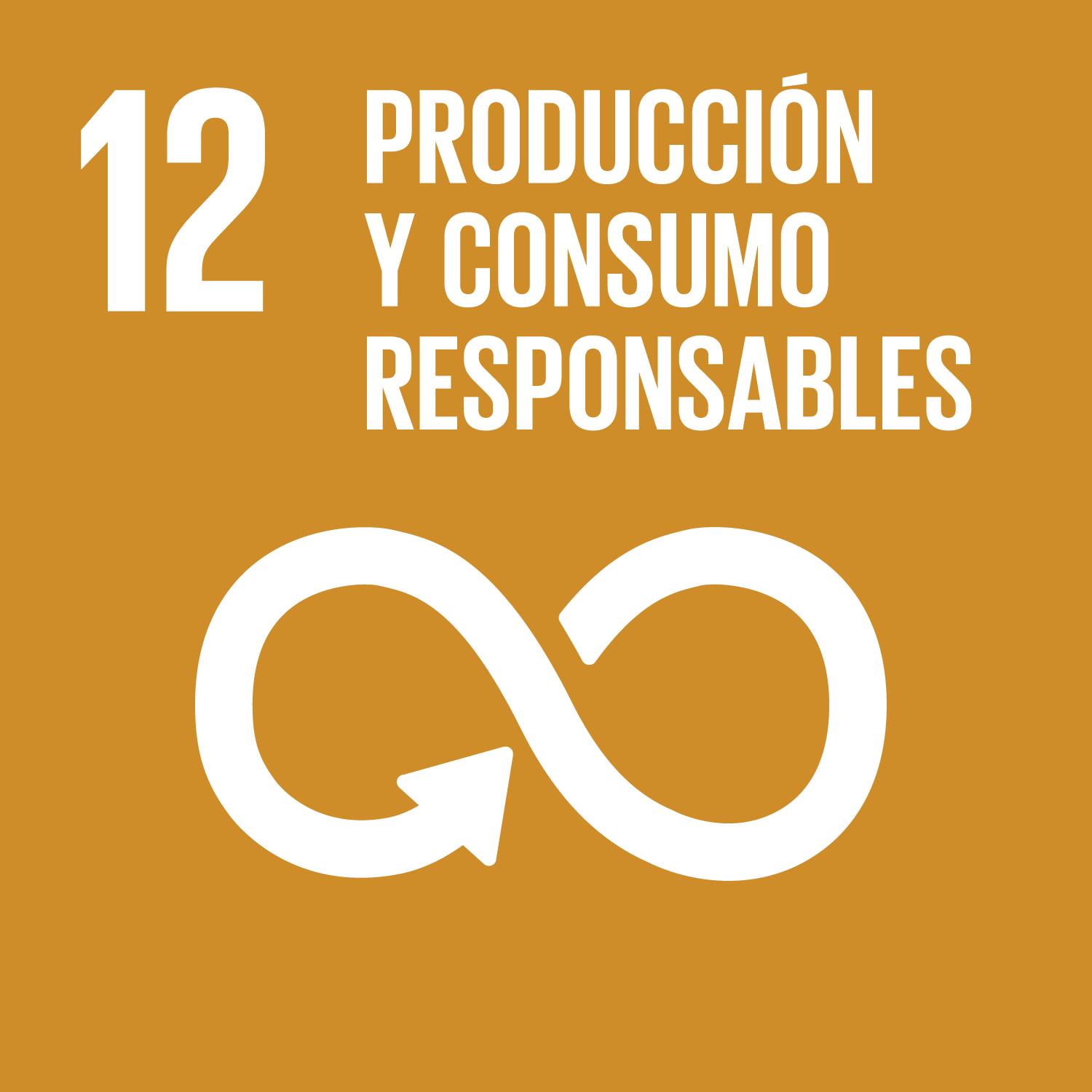 Logo del Objetivo de Desarrollo Sostenible número 12: Garantizar las pautas de consumo y de producción sostenibles