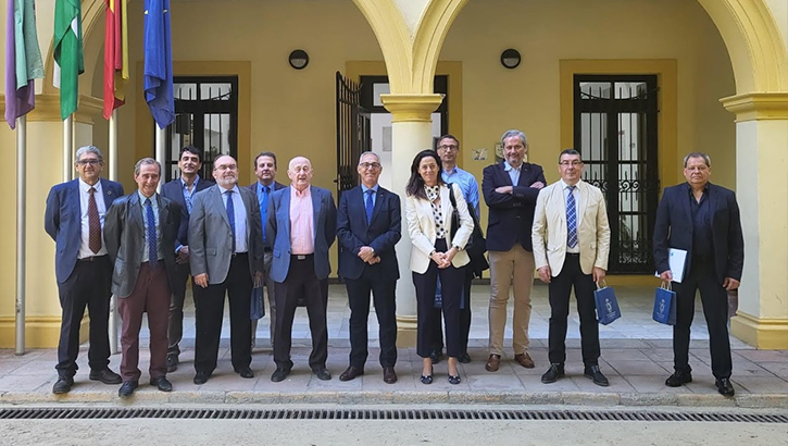 Miembros del Consejo Rector en una de las visitas institucionales en la localidad algecireña