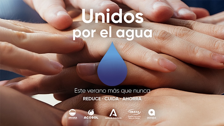 UnidosPorElAgua03 Imagen de la campaña de concienciación que se presentó el pasado viernes en Málaga.